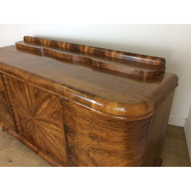 Credenza vintage in noce di Jindrich Halabala, 1930