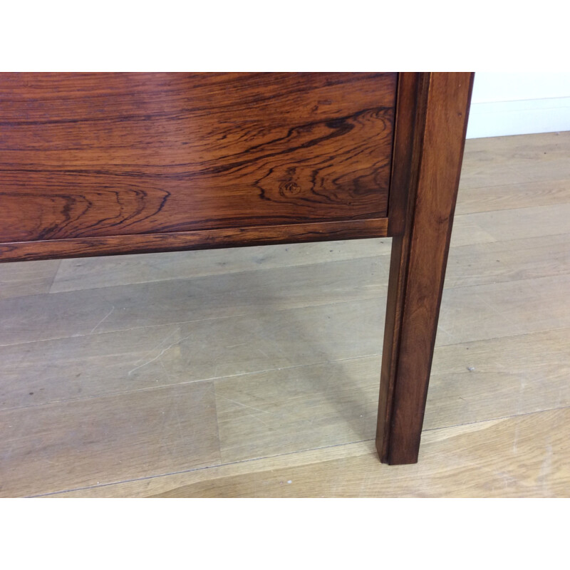 Vintage rosewood with leather desk, Denmark, 1960s