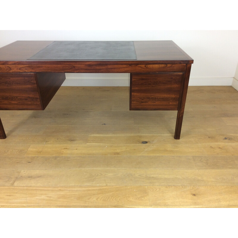 Vintage rosewood with leather desk, Denmark, 1960s