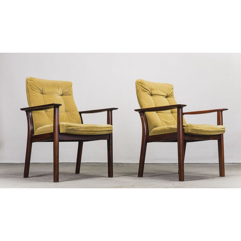 Set of 4 vintage rosewood Diplomat armchairs by Arne Vodder for Sibast, 1960s