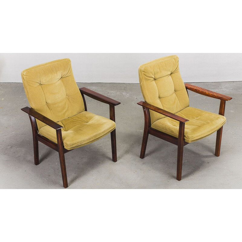 Set of 4 vintage rosewood Diplomat armchairs by Arne Vodder for Sibast, 1960s