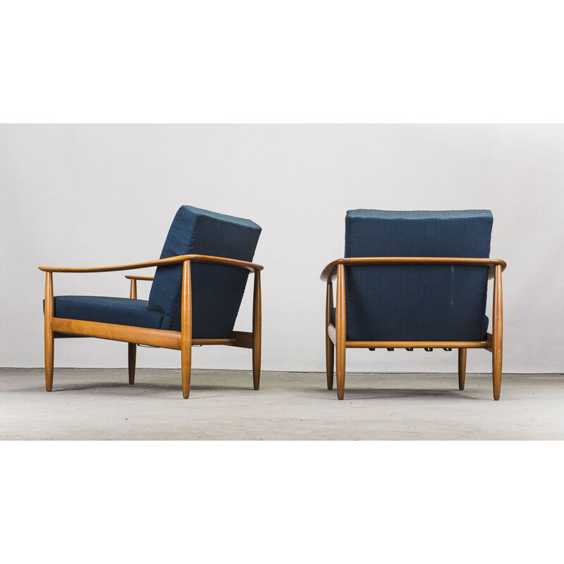 Ensemble de 2 fauteuils vintage en hêtre par Walter Knoll, 1960