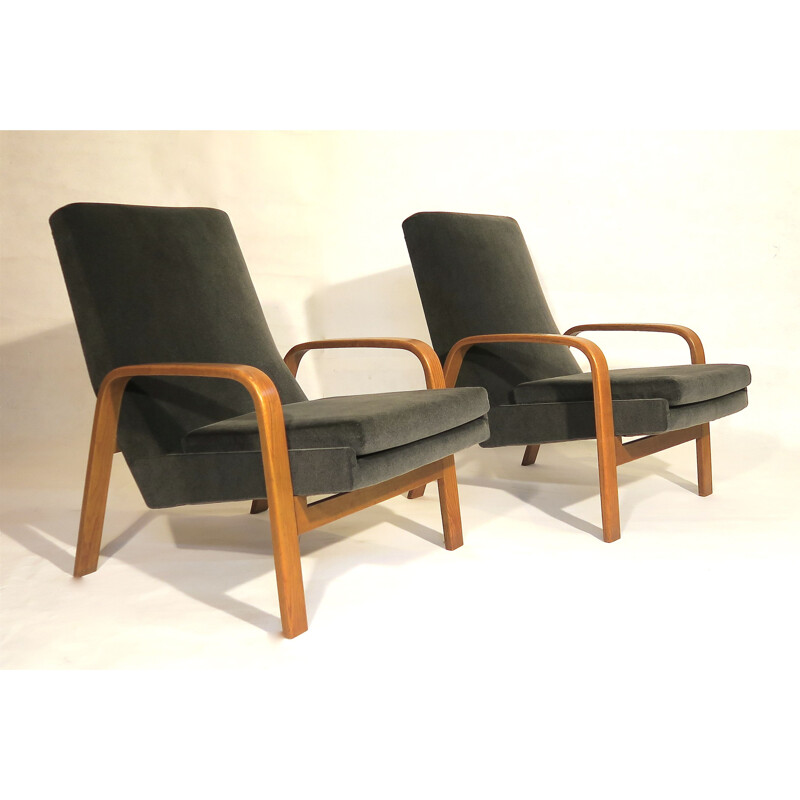 Set of 2 vintage armchairs by ARP, Steiner publisher, 1950s