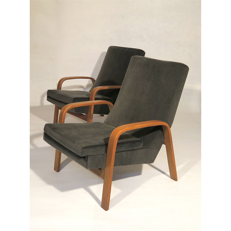 Set of 2 vintage armchairs by ARP, Steiner publisher, 1950s