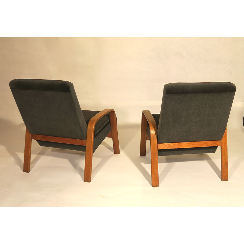 Set of 2 vintage armchairs by ARP, Steiner publisher, 1950s