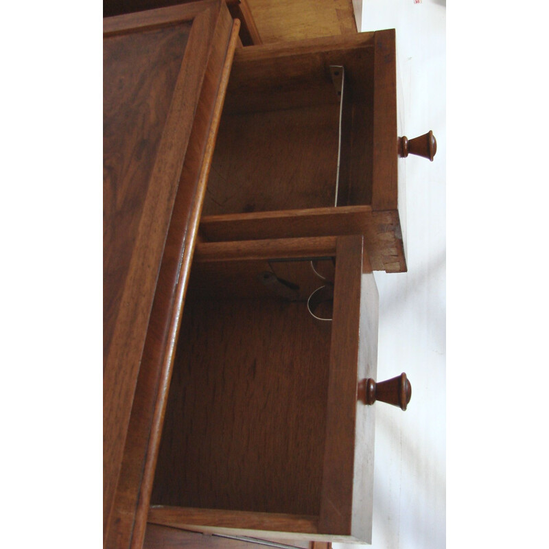 Set of 2 vintage walnut bed side tables by F.Meurer, 1930s