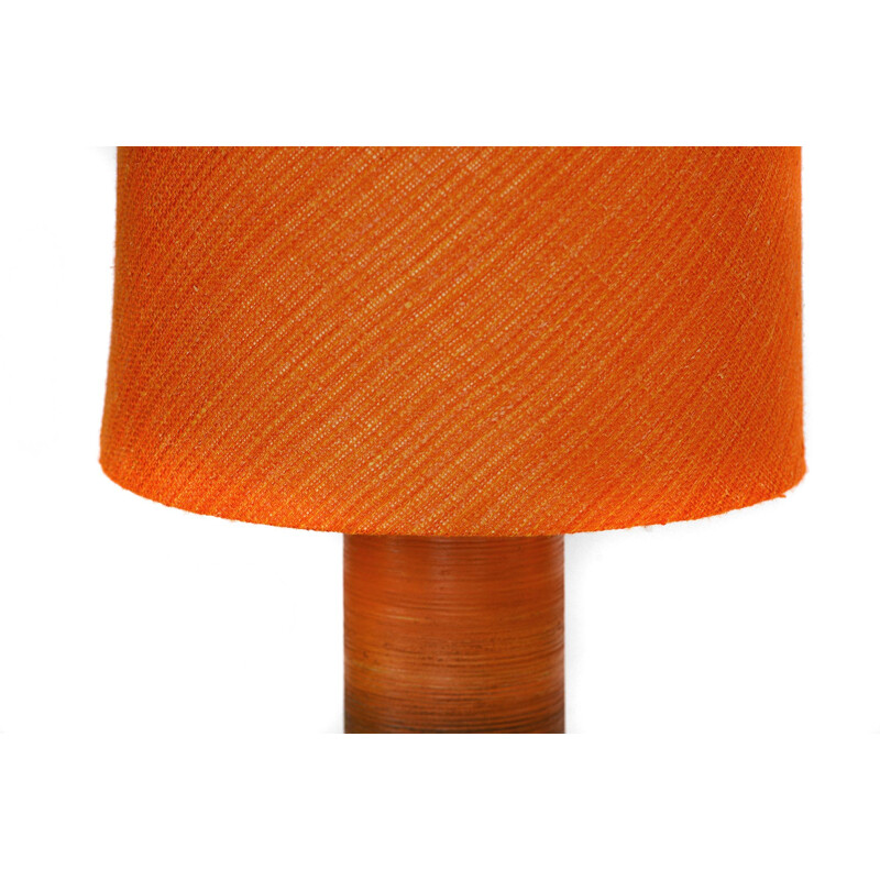 Vintage glass table lamp by Henrik Blomquist for AB Stilarmartur, Tranås. Sweden, 1960s