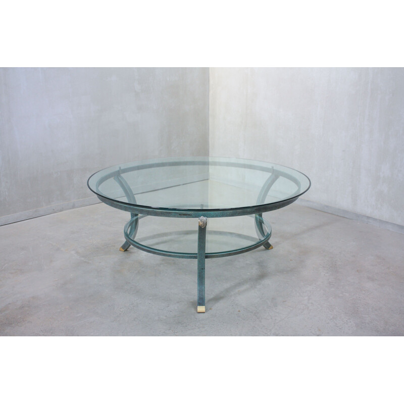 Vintage round coffee table from Pierre Vandel, 1970s