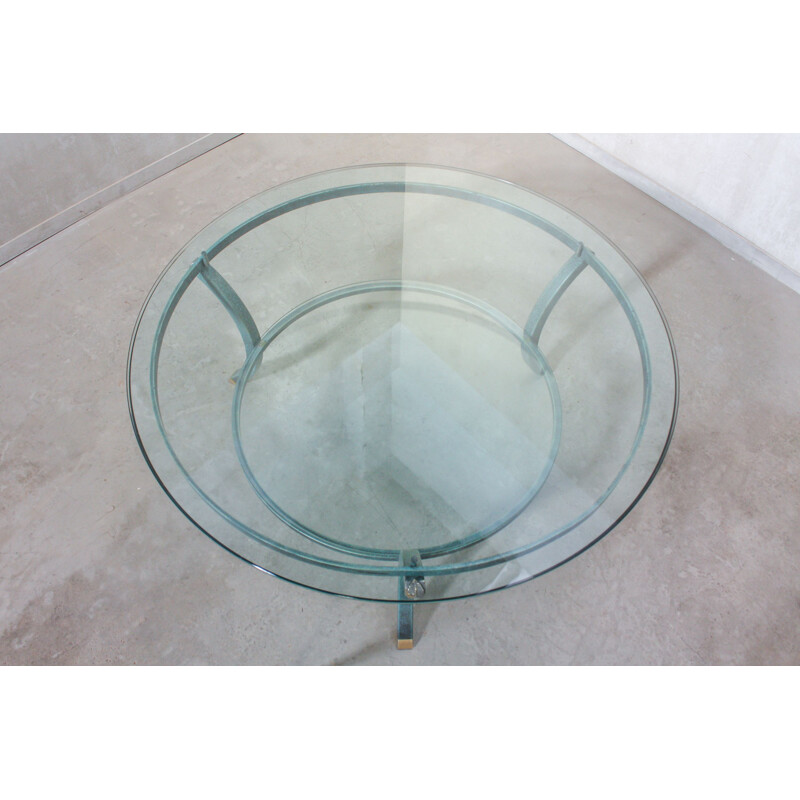 Vintage round coffee table from Pierre Vandel, 1970s