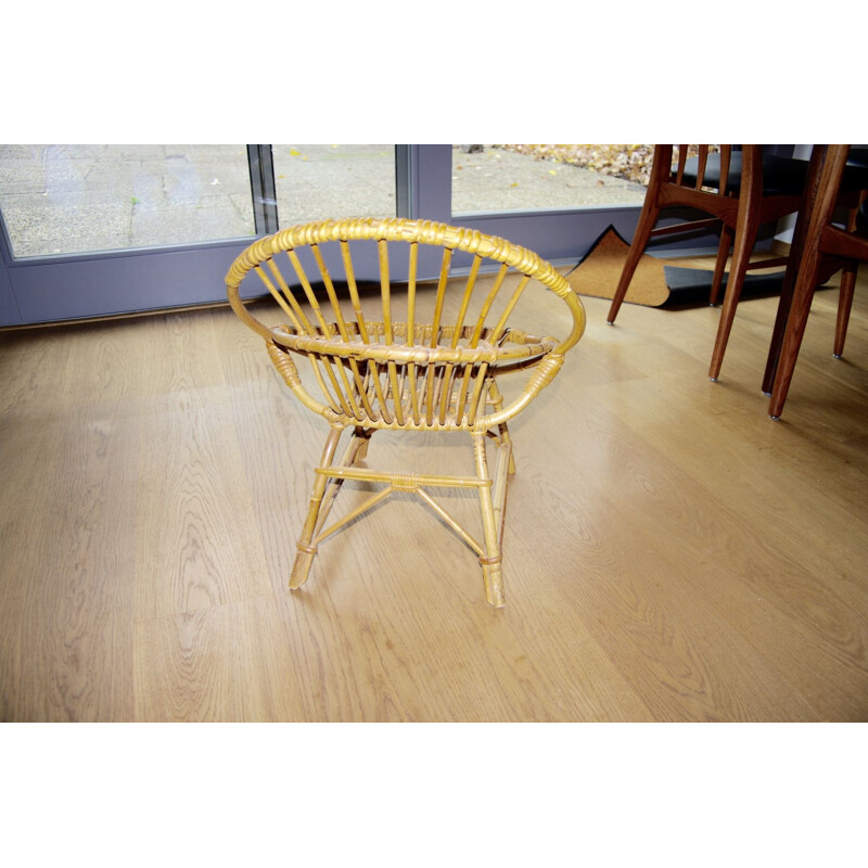 Vintage wicker children's chair, 1950s