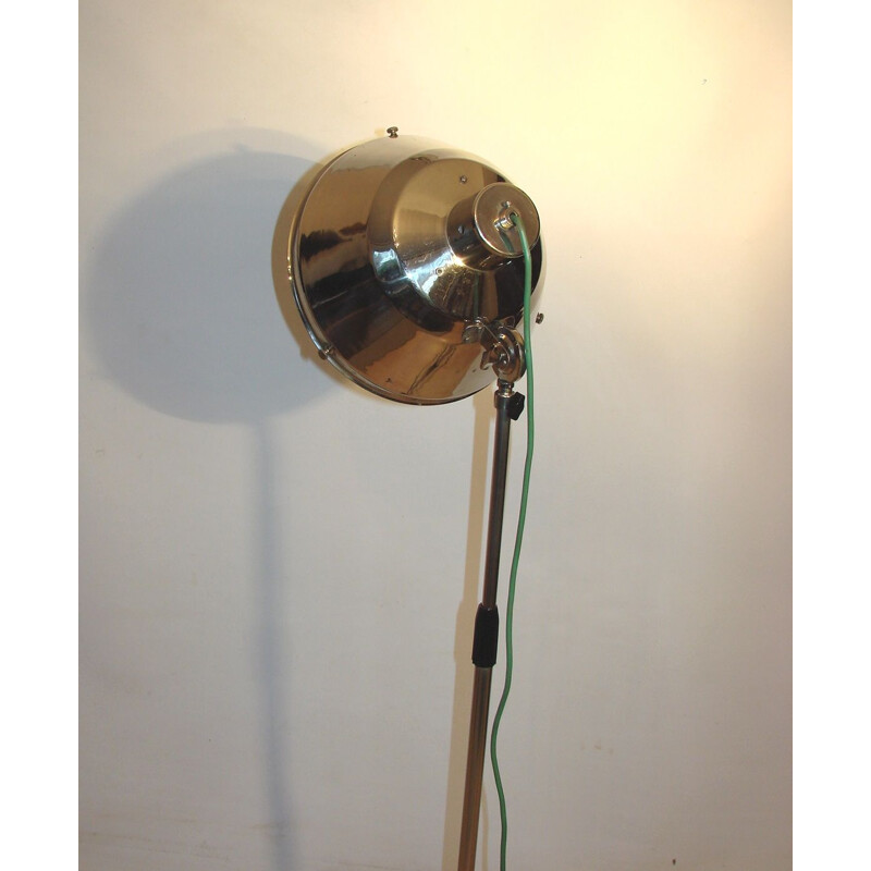 Vintage adjustable steel floor lamp, 1950s