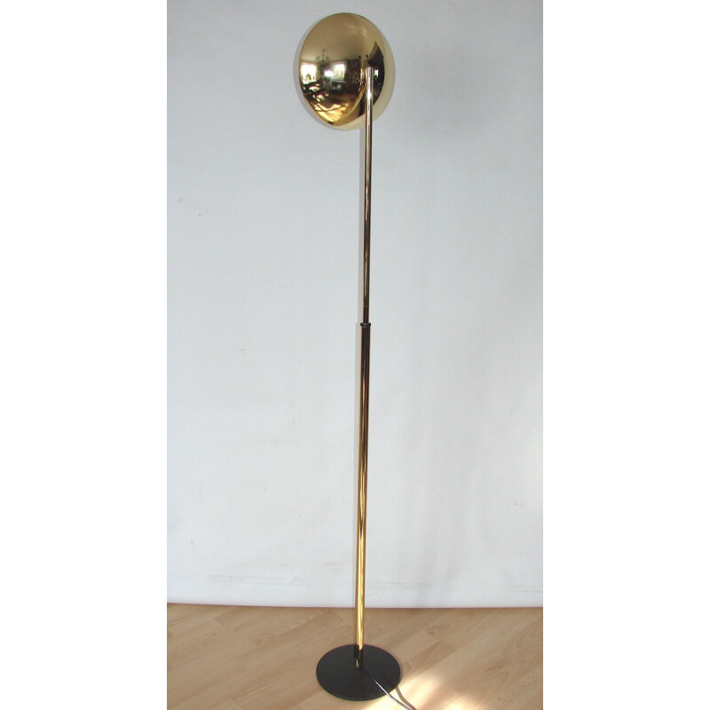 Vintage brass and metal floor lamp, Italy, 1970s