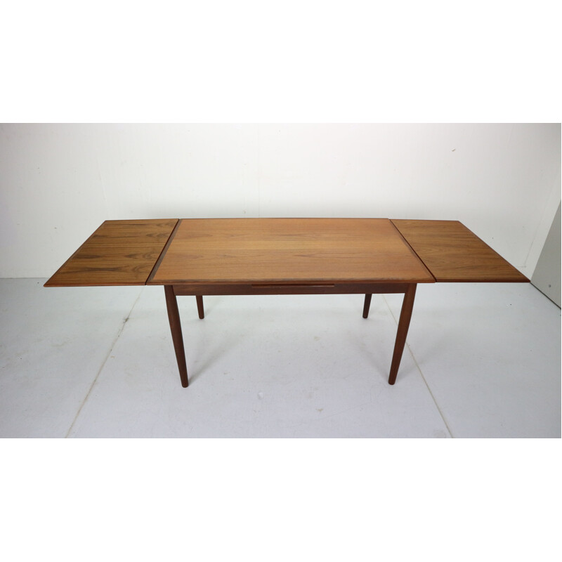 Vintage extendable teak dining table, Denmark, 1960s