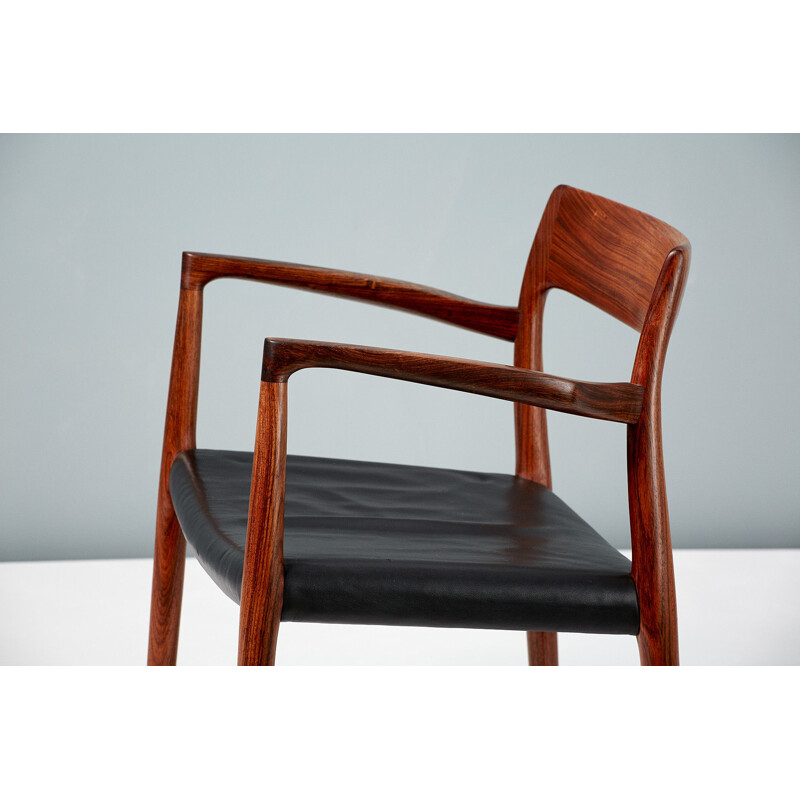 Vintage rosewood model 57 chair by Niels Moller, 1959