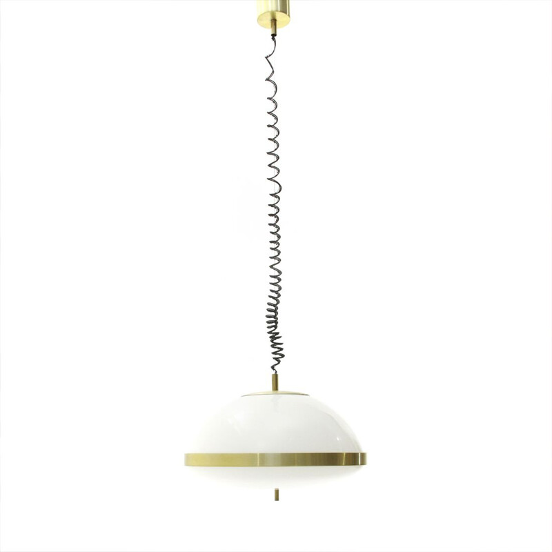 Italian brass vintage pendant light, 1970s