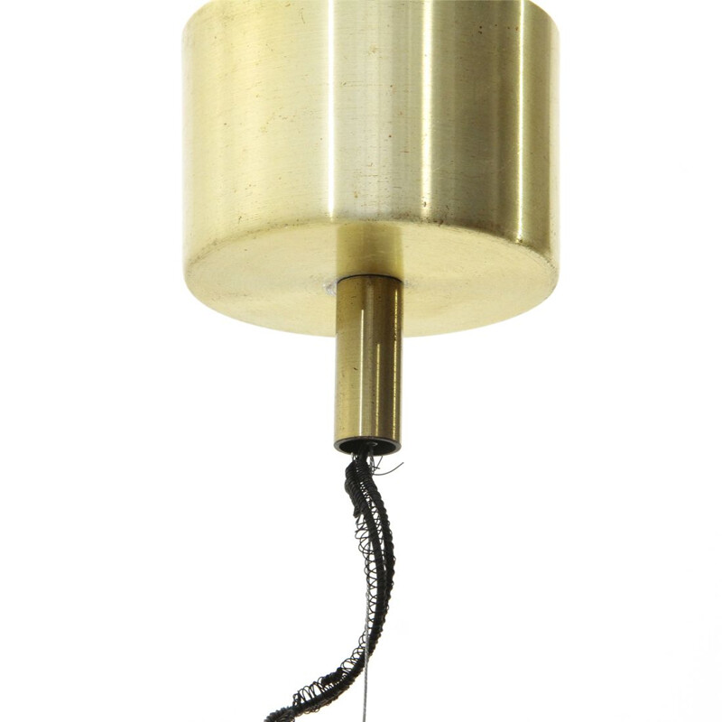 Lámpara de suspensión de latón italiana de época, 1970