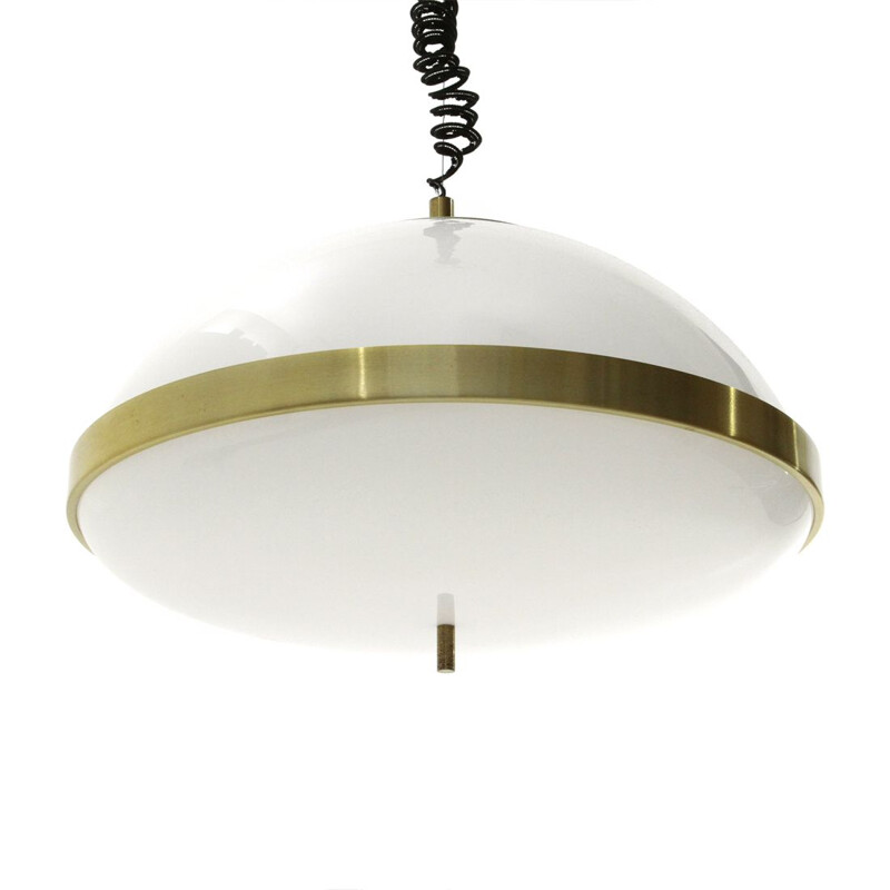 Vintage Italiaanse koperen hanglamp, 1970