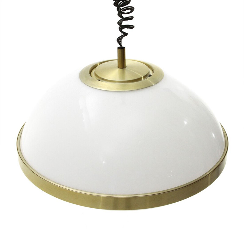 Vintage Italiaanse koperen hanglamp, 1970