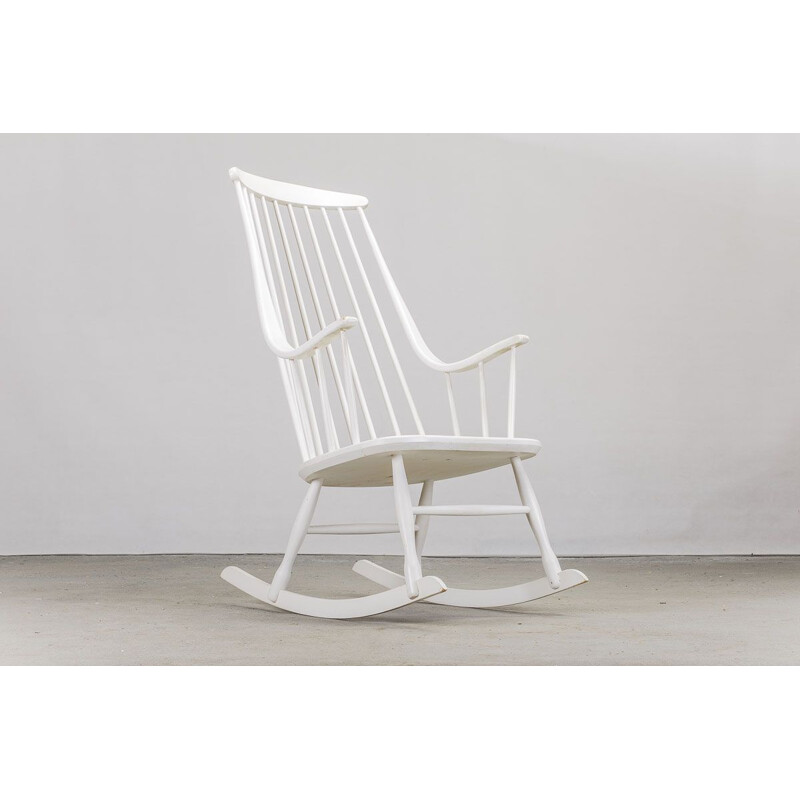 Scandinavian vintage rocking chair by Lena Larsson for Nesto, 1960s