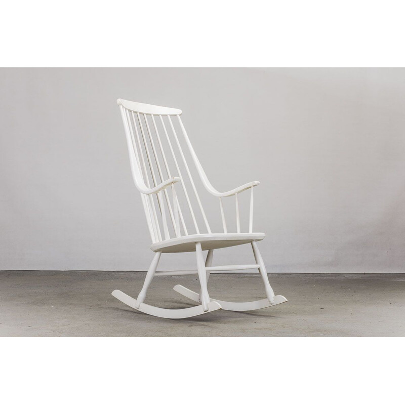 Scandinavian vintage rocking chair by Lena Larsson for Nesto, 1960s