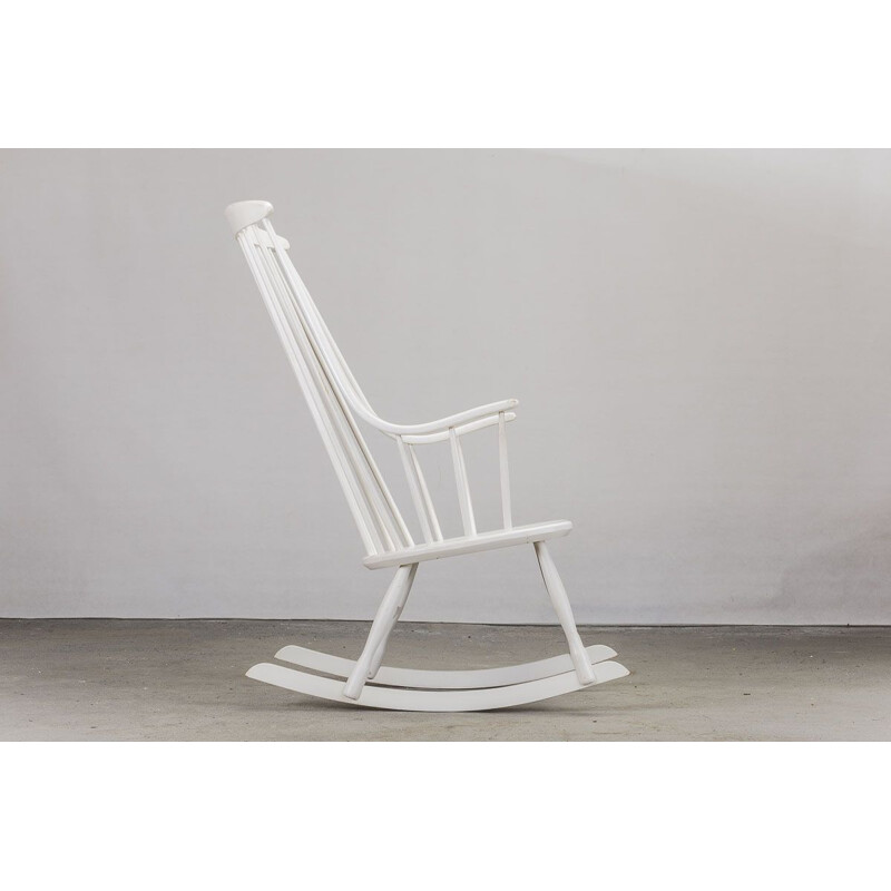 Rocking chair vintage scandinave de Lena Larsson pour Nesto, 1960