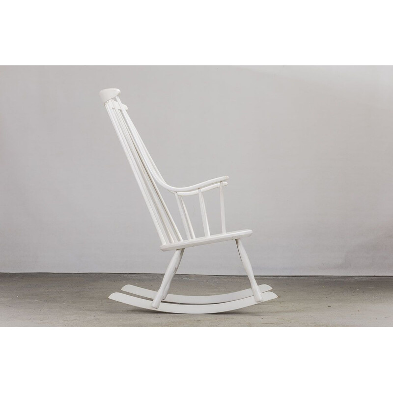 Scandinavian vintage rocking chair by Lena Larsson for Nesto, 1960s