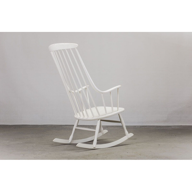 Scandinavian vintage rocking chair by Lena Larsson for Nesto, 1960s