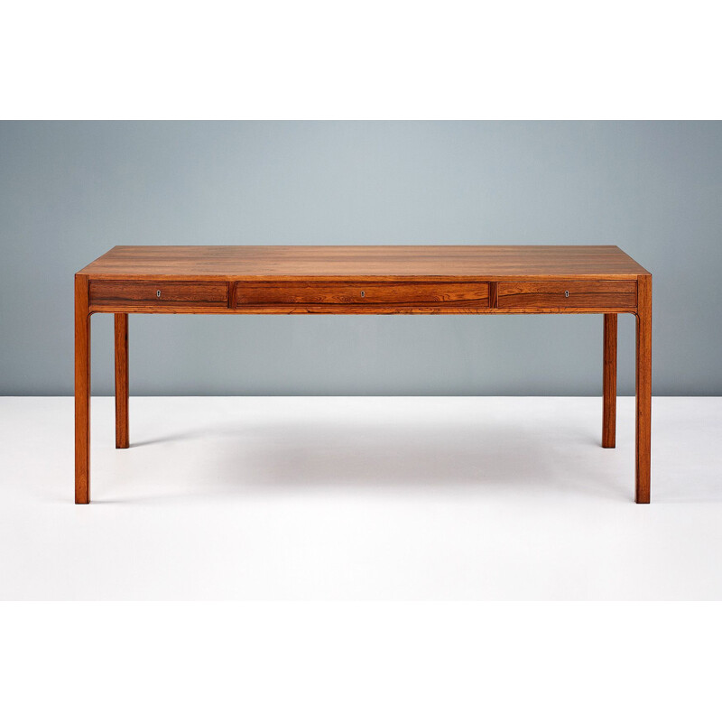 Large rosewood danish vintage desk, 1950s