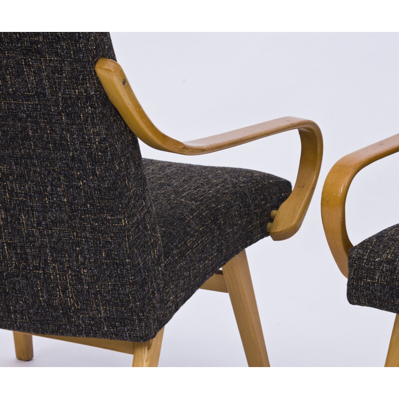 Pair of black vintage TON chairs, 1960s