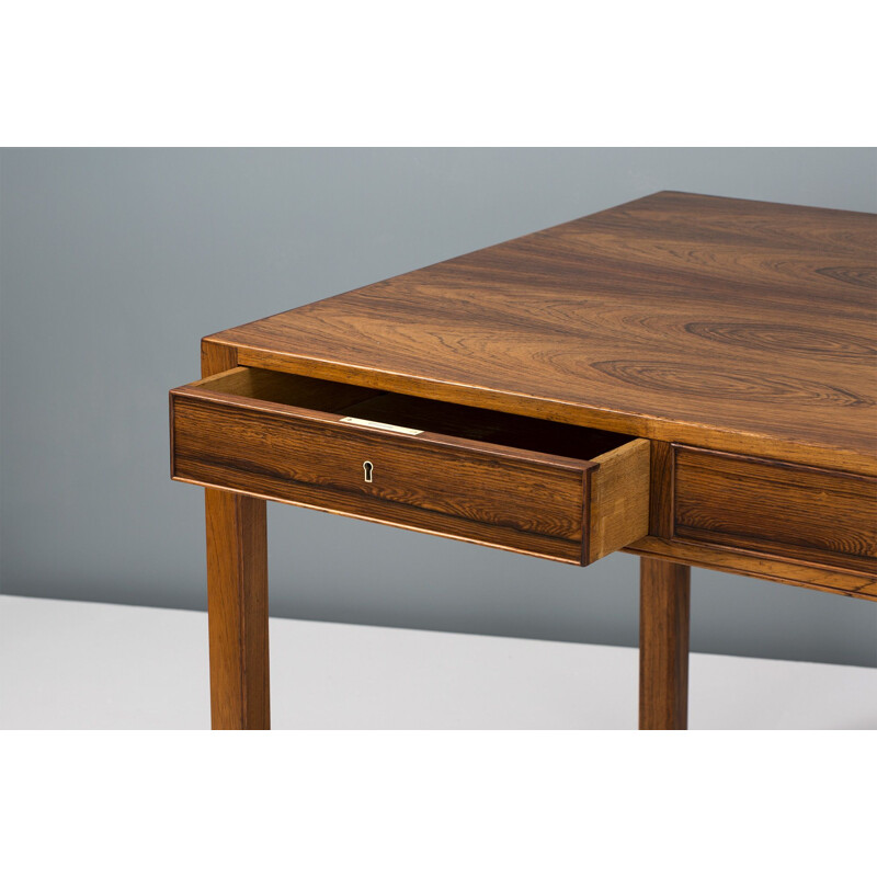 Large rosewood danish vintage desk, 1950s