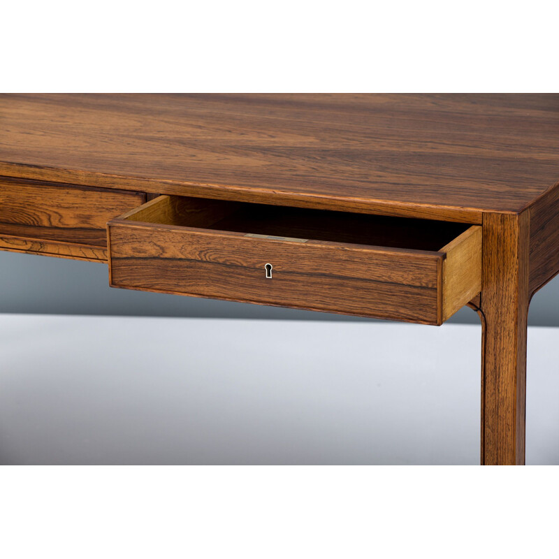 Large rosewood danish vintage desk, 1950s