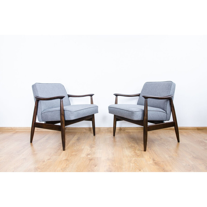 Set of 2 vintage armchairs by Juliusz Kędziorek for GFM, 1960s