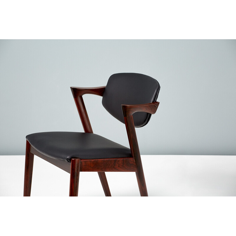 Set of 8 Kai Kristiansen Model 42 Rosewood Dining Chairs, 1956