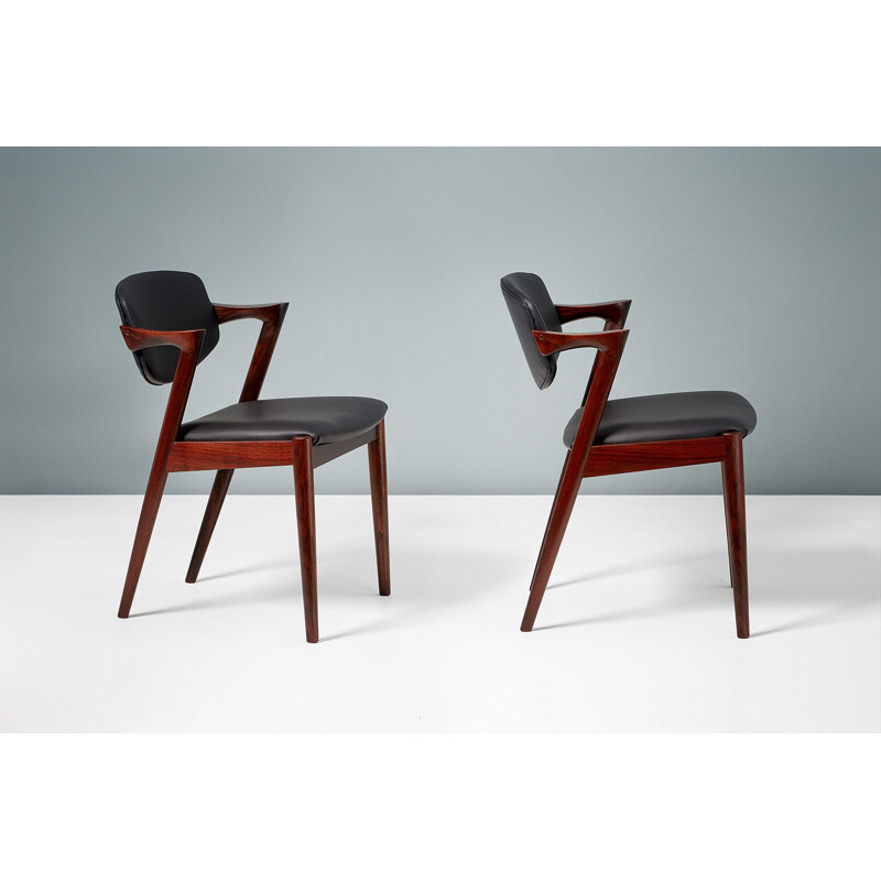 Set of 8 Kai Kristiansen Model 42 Rosewood Dining Chairs, 1956