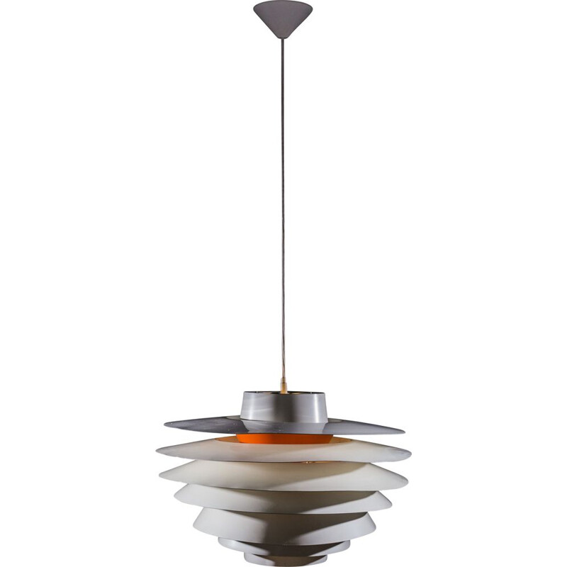 Vintage pendant lamp "Verona" by Svend Middelboe for Nordisk Solar, Denmark 1960