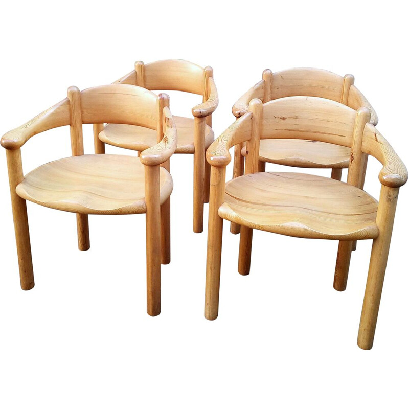 Set of 4 vintage setarmchairs by Rainer Daumiller for Hirtshals Sawmill