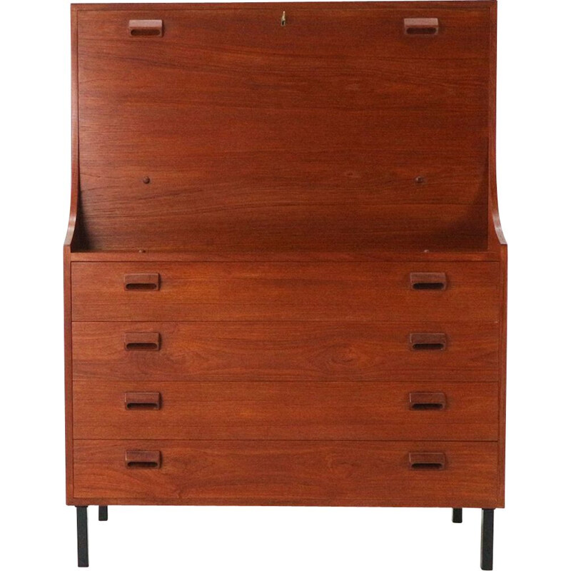 Vintage teak secretary by Børge Mogensen for Søborg Møbler, 1960s