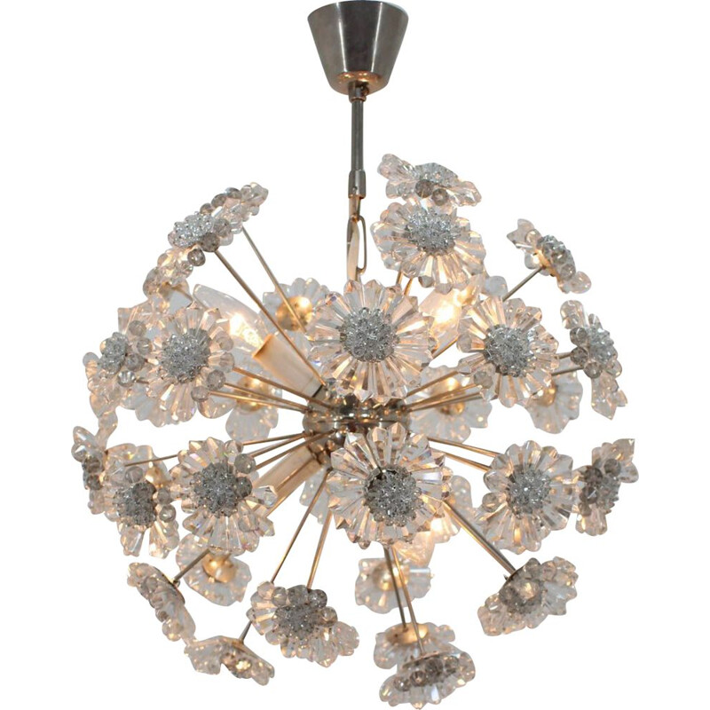 Vintage chandelier by Dandelion from Preciosa, 1970s