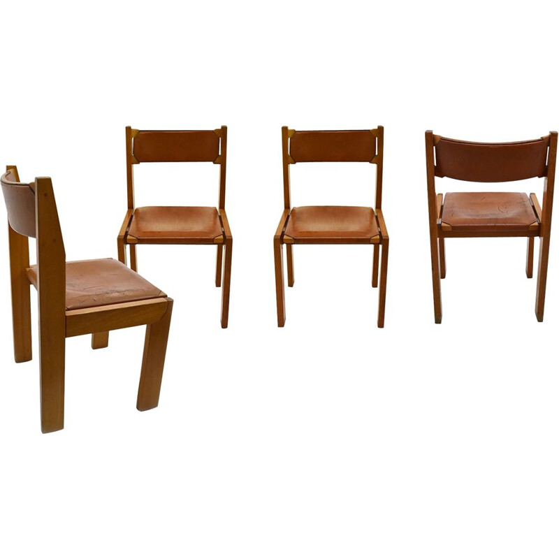 Ensemble de 4 chaises vintage de Roche Bobois, 1970