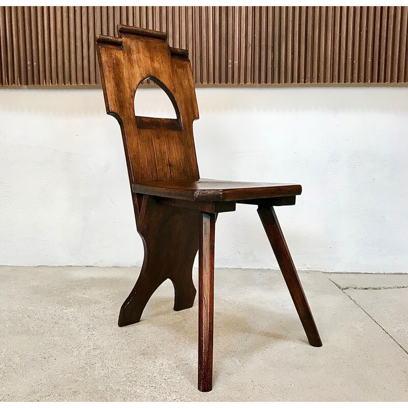 Deutscher alpiner Vintage-Stuhl aus Holz, 1930