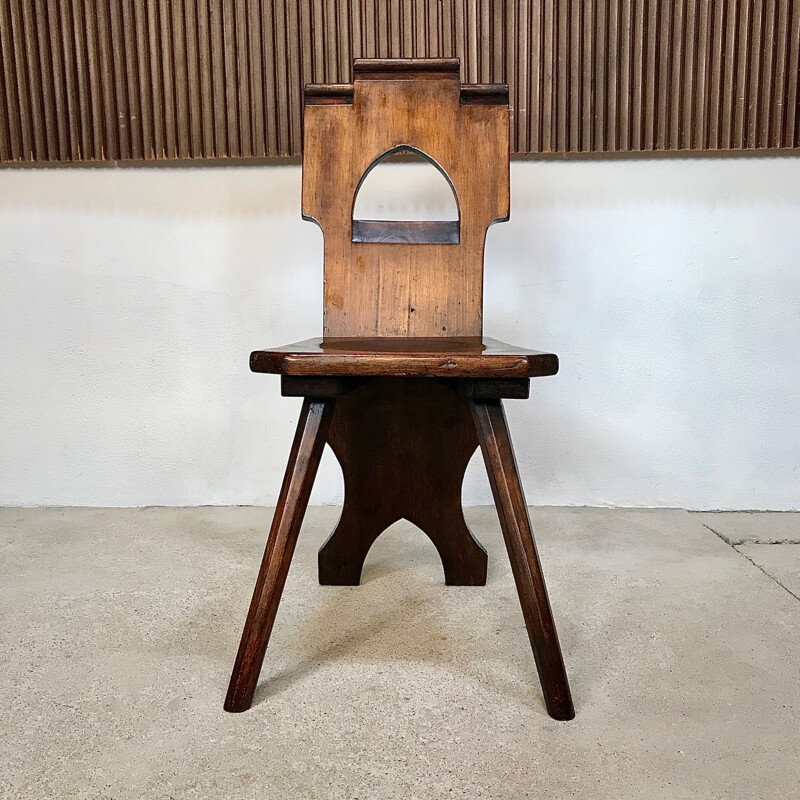 Wooden german alpine vintage chair, 1930s