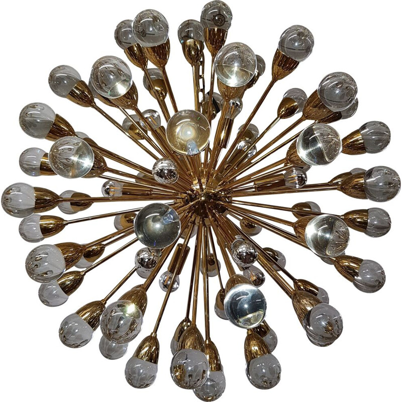 Vintage brass "Sputnik" chandelier, 1990s