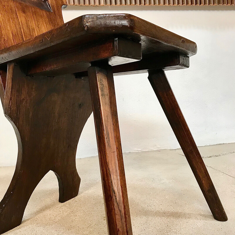 Wooden german alpine vintage chair, 1930s