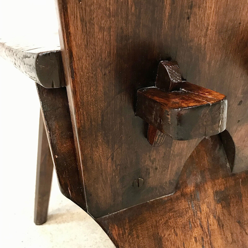 Vintage Duitse alpine houten stoel, 1930