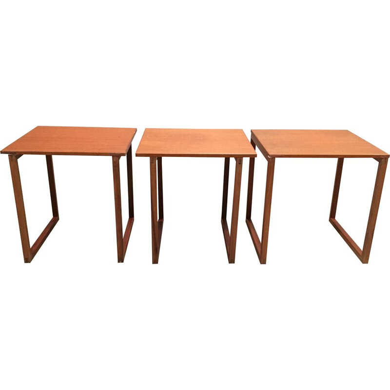 Vintage teak nesting tables, 1950s