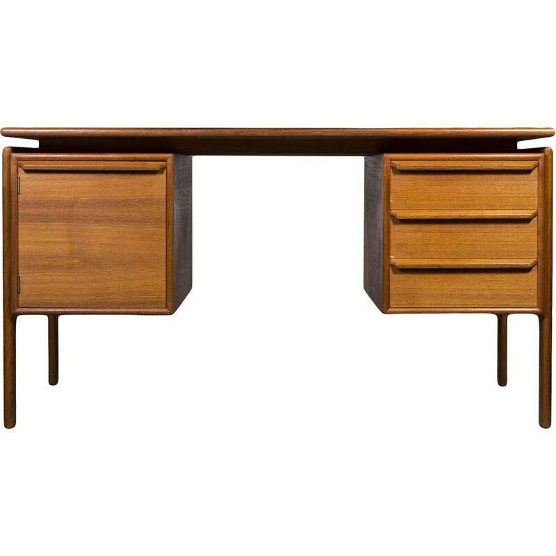 Danish teak vintage desk by GV Gasviga for GV Møbler, 1960s