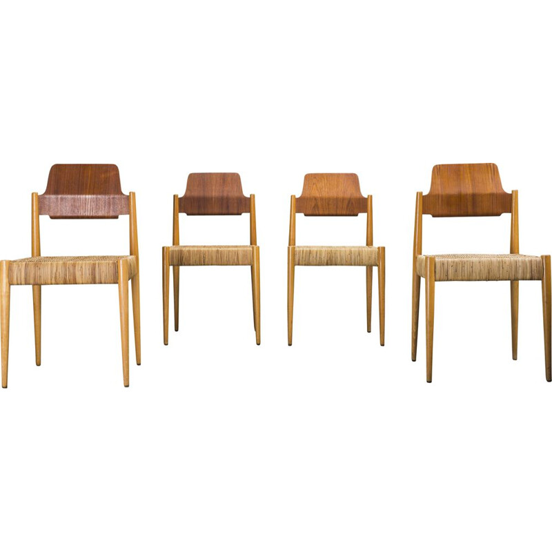 Set of 4 vintage SE119 chairs by Egon Eiermann for Wilde & Spieth, 1950s