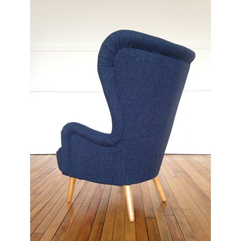 Armchair DA1 in metal, beech and wool, Ernest RACE - 1950s