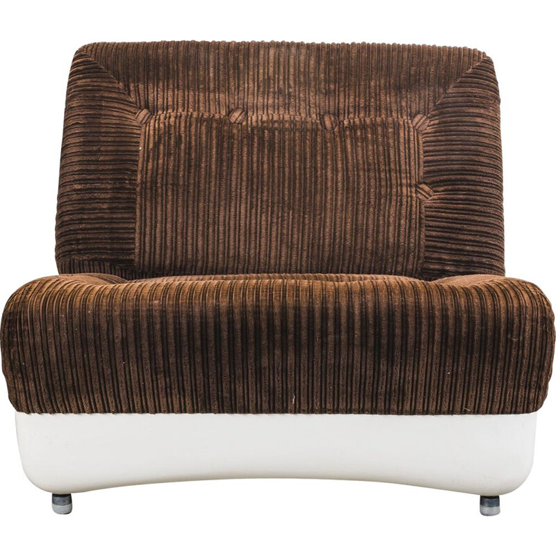 Velvet vintage armchair, 1960s