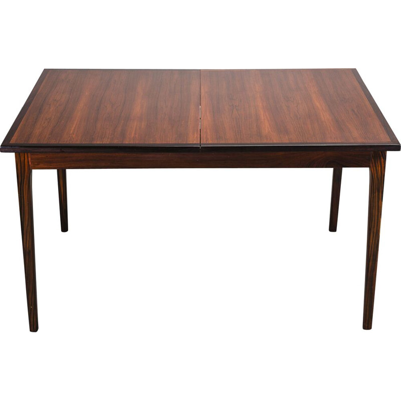 Table à repas vintage extensible en palissandre de Lübke, 1950